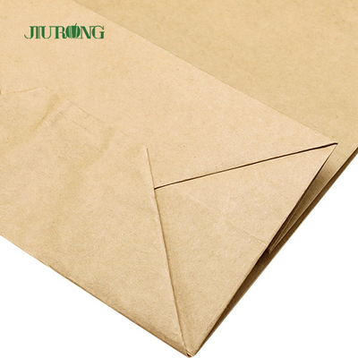 Pegangan Datar Ambil Kantong Kertas Kraft Putih Dengan Cetak Logo