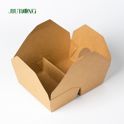 Kotak Togo Kertas Kraft Biodegradable Wadah Kemasan Makanan Cepat Saji