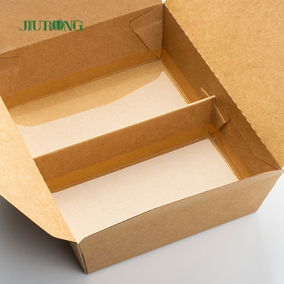 Kotak Togo Kertas Kraft Biodegradable Wadah Kemasan Makanan Cepat Saji