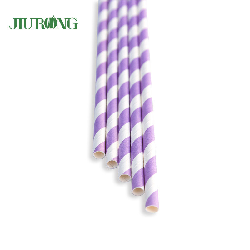 Sedotan Kertas Biodegradable Warna Solid 6 * 140mm Food Grade Ramah Lingkungan