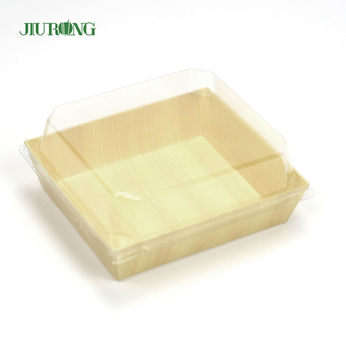 Kertas Wadah Makanan Biodegradable Daur Ulang Sushi Tray 180mm Untuk Toko Makanan
