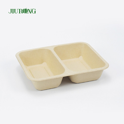 Wadah Makanan Clamshell Tebu Biodegradable Sekali Pakai 3 Kompartemen
