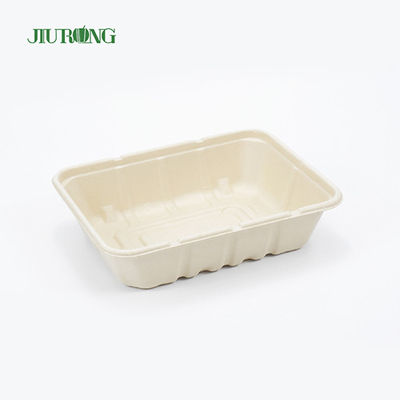 Kemasan Makanan Bagasse Tahan Air Daur Ulang Kotak Kertas Biodegradable OEM ODM