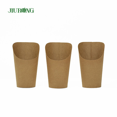 FDA Disposable Biodegradable Paper Cups LOGO Kustom ramah lingkungan untuk Keripik