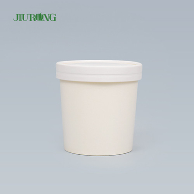 Mangkuk Kertas Es Krim Food Grade Kustom Microwave Safe 8 OZ Ramah Lingkungan