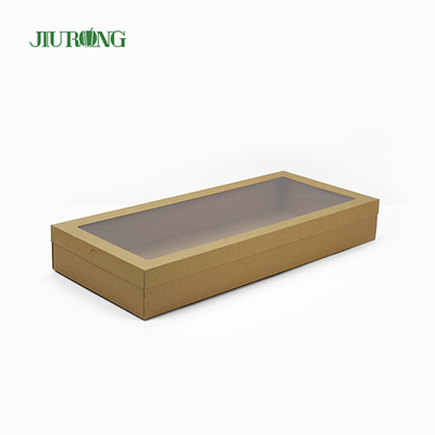 Wadah Takeaway Biodegradable Ramah Lingkungan 150mm Kertas bergelombang
